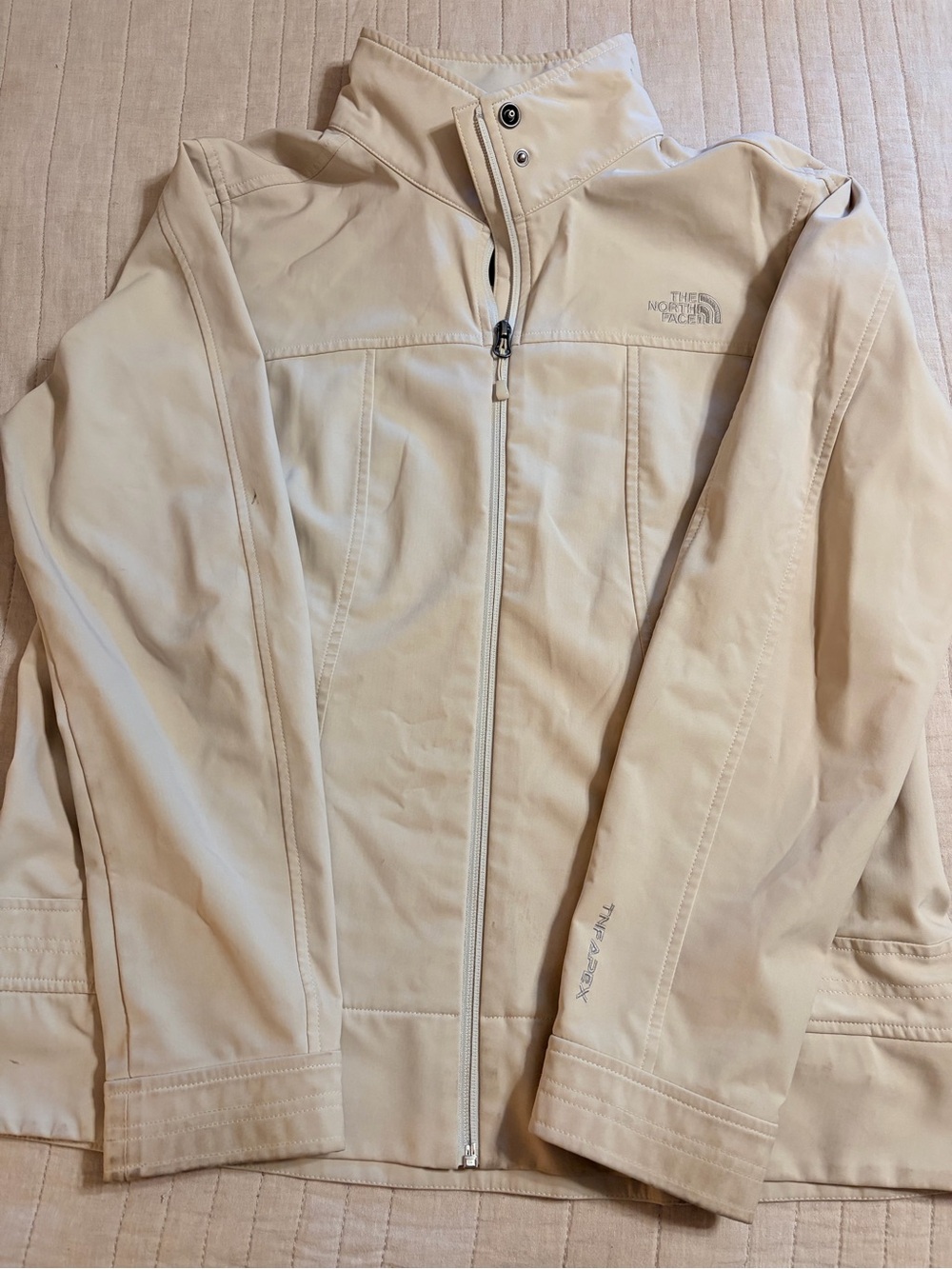The North Face Women's Beige Cream Softshell Jacket XL